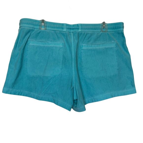 ATHLETA women's size XL Farallon stretch comfort drawstring teal shorts - Picture 4 of 12